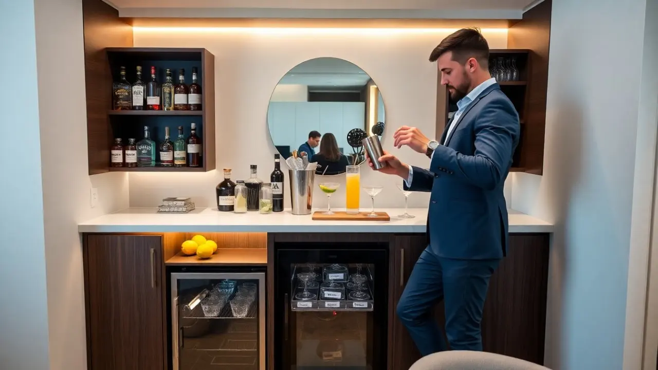 home bar setup