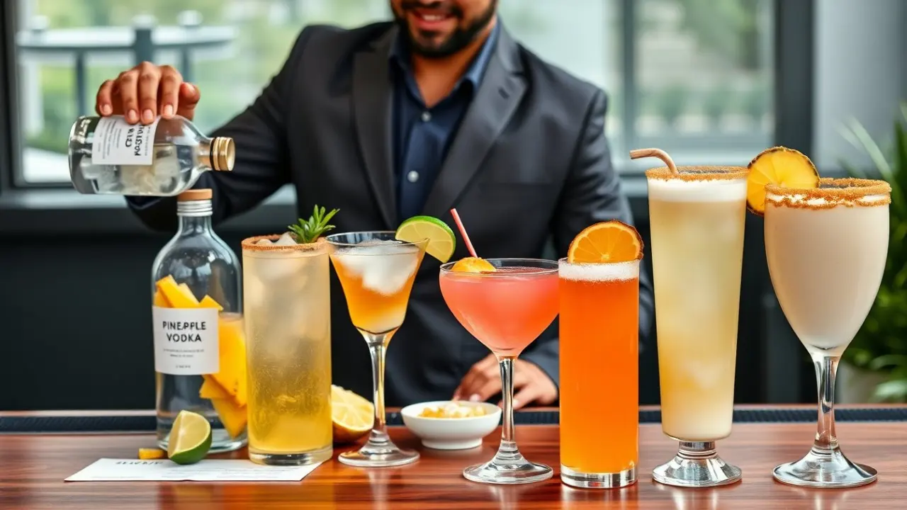 pineapple vodka cocktails