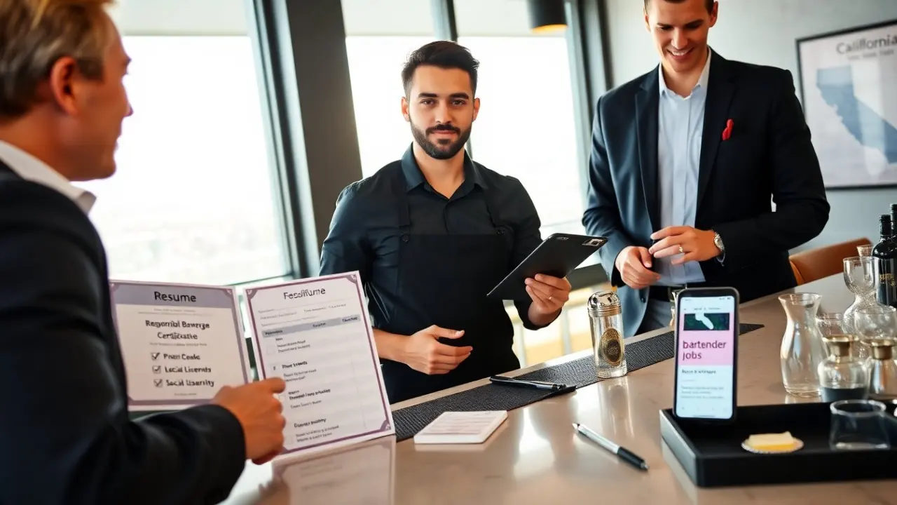 how to become a bartender in california