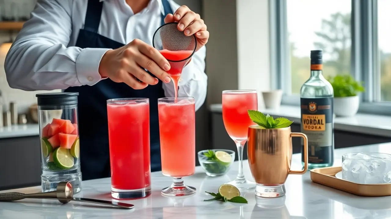 watermelon cocktails with vodka